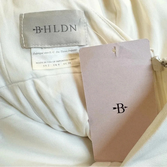 NWT Anthropologie BHLDN Montreal Crepe Maxi Dress Ivory Wedding Halter - Picture 6 of 8